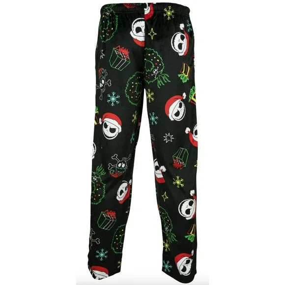 Nightmare Before Christmas Sleep Pants Black Medium Disney Jack Skellington NWT - Picture 2 of 2